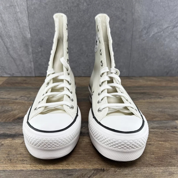 Converse White High-Top Leather Sneakers - Picture 7 of 12